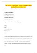 NGR6202 Final Exam M9-13 Questions with&NewLine;Verified Correct Answers