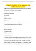 NGR6202 Final Test M9-13 Questions with&NewLine;Verified Correct Answers