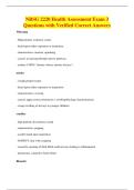 NRSG 2220 Health Assessment Exam 3&NewLine;Questions with Verified Correct Answers