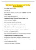 NSG 6006 Practice Questions with Verified&NewLine;Correct Answers