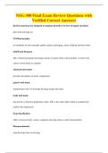 NSG-300 Final Exam Review Questions with&NewLine;Verified Correct Answers
