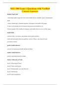 NSG-300 Exam 1 Questions with Verified&NewLine;Correct Answers