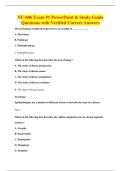 NU-606 Exam &num;1 PowerPoint & Study Guide&NewLine;Questions with Verified Correct Answers