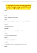 NU 606 Exam 1 Advanced Pathophysiology&colon;&NewLine;Gould's Pathophysiology Ch 1&comma;2&comma;3&comma;20&comma;21&comma;22&NewLine;Questions with Verified Correct Answers