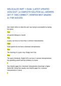 WELOCALIZE PART 1 EXAM &vert;LATEST UPDATED 2026&sol;2027 &vert;A COMPLETE SOLUTION ALL ANSWERS GET IT 100&percnt; CORRECT &vert;VERIFIED BEST GRADED A&plus; FOR SUCCESS