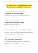 NU 606 Pediatric Final Exam Study Guide&NewLine;Questions with Verified Correct Answers