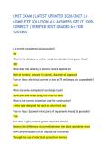 CHST EXAM &vert;LATEST UPDATED 2026&sol;2027 &vert;A COMPLETE SOLUTION ALL ANSWERS GET IT 100&percnt; CORRECT &vert;VERIFIED BEST GRADED A&plus; FOR SUCCESS
