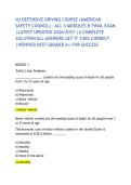 NJ DEFENSIVE DRIVING COURSE &lpar;AMERICAN SAFETY COUNCIL&rpar; - ALL 4 MODULES & FINAL EXAM &vert;LATEST UPDATED 2026&sol;2027 &vert;A COMPLETE SOLUTION ALL ANSWERS GET IT 100&percnt; CORRECT &vert;VERIFIED BEST GRADED A&plus; FOR SUCCESS