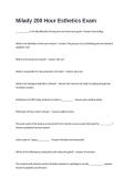 Milady 200 Hour Esthetics Exam Questions and Answers