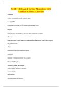 NUR 112 Exam 1 Review Questions with&NewLine;Verified Correct Answers