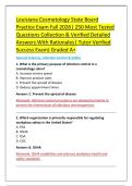 Louisiana Cosmetology State Board &NewLine;Practice Exam Fall 2026&vert; 250 Most Tested &NewLine;Questions Collection & Verified Detailed &NewLine;Answers With Rationales&vert; Tutor Verified &NewLine;Success Exam&rpar; Graded A&plus; 