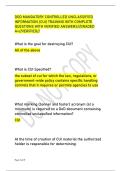 DOD MANDATORY CONTROLLED UNCLASSIFIED &NewLine;INFORMATION &lpar;CUI&rpar; TRAINING WITH COMPLETE &NewLine;QUESTIONS WITH VERIFIED ANSWERS&sol;&sol;GRADED &NewLine;A&plus;&sol;&sol;VERIFIED&sol;&sol;