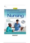 Test Bank for Fundamentals of Nursing&colon; The Art and Science of Person&NewLine;Centered Care&comma; 10th Edition &vert; Complete Chapters 1&ndash;47 