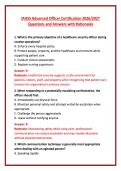 IAHSS Advanced Officer Certification 2026&sol;2027 &NewLine;Questions and Answers with Rationales