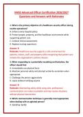 IAHSS Advanced Officer Certification 2026&sol;2027 &NewLine;Questions and Answers with Rationales