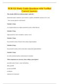 NUR 521 Study Guide Questions with Verified&NewLine;Correct Answers