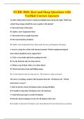 NURB 3040&colon; Rest and Sleep Questions with&NewLine;Verified Correct Answers