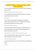 NUR2214 Module 3 Questions with Verified&NewLine;Correct Answers