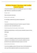 NUR2214 Module 5 Questions with Verified&NewLine;Correct Answers
