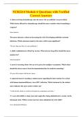 NUR2214 Module 6 Questions with Verified&NewLine;Correct Answers