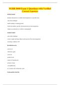 NURB 3040 Exam 1 Questions with Verified&NewLine;Correct Answers