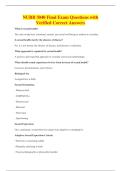 NURB 3040 Final Exam Questions with&NewLine;Verified Correct Answers