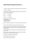 Adult Health Assessment Exam 1 Latest 2026&sol;2027 Questions and Verified Solutions&NewLine;