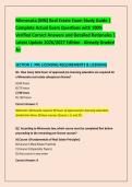 Minnesota &lpar;MN&rpar; Real Estate Exam Study Guide &vert; &NewLine;Complete Actual Exam Questions with 100&percnt; &NewLine;Verified Correct Answers and Detailed Rationales &vert; &NewLine;Latest Update 2026&sol;2027 Edition - Already Graded &NewLine;A&plus;