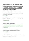 EVITP CERTIFICATION EXAM PRACTICE&NewLine;ASSESSMENT 2026 FULL QUESTIONS AND&NewLine;ANSWERS GRADED A PLUS COMPLETE&NewLine;REVISION GUIDE 85 ITEMS