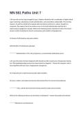 Exam Questions and Answers- MN 551 Patho Unit 7