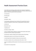 Health Assessment Practice Exam Latest 2026&sol;2027 Questions and Verified Solutions&NewLine;