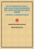NUR 307 PHARMACOLOGY EXAM 1 &vert; EXAM 1 NEED TO KNOW&comma; COMPREHENSIVE PREP&comma; PRACTICE QUESTIONS AND CORRECT ANSWERS