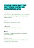 EVOLUTION COMPREHENSIVE EXAM&NewLine;SCRIPT VERIFIED QUESTIONS AND&NewLine;SOLUTIONS GRADED APLUS
