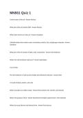 MN551 Quiz Questions and Answers