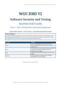 WGU D385 V2 Software Security and Testing Master Study Guide &vert; Task 1 & Task 2 PA Prep&comma; Secure Coding&comma; Testing&comma; APIs&comma; Logging & Vulnerability Remediation &vert; 2026 Updated