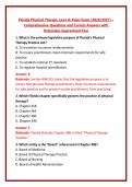 Florida Physical Therapy Laws & Rules Exam &lpar;2026&sol;2027&rpar; &ndash; &NewLine;Comprehensive Questions and Correct Answers with &NewLine;Rationales Guaranteed Pass 