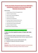 Florida Laws & Rules Chiropractic Board Exam &lpar;2026&sol;2027&rpar; &ndash; &NewLine;Comprehensive Questions and Correct Answers with &NewLine;Rationales Guaranteed Pass