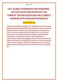 C211 GLOBAL ECONOMICS FOR MANAGERS &ndash;&NewLine;OA EXAM GUIDE 2026 COMPLETE &lpar;135&rpar; &NewLine;CURRENT TESTING QUESTIONS AND CORRECT &NewLine;ANSWERS WITH DETAILED RATIONALES&period;