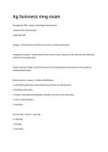 Ag buisness mng Exam Questions and Answers