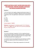 LADWP ELECTRICAL CRAFT HELPER EXAM 2026&sol;2027 &ndash; &NewLine;300 QUESTIONS&comma; VERIFIED ANSWERS & DETAILED &NewLine;RATIONALES GUARANTEED PASS