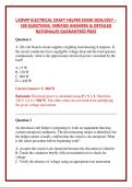 LADWP ELECTRICAL CRAFT HELPER EXAM 2026&sol;2027 &ndash; &NewLine;300 QUESTIONS&comma; VERIFIED ANSWERS & DETAILED &NewLine;RATIONALES GUARANTEED PASS
