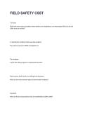 FIELD SAFETY CSST Exam 2026&sol;2027 &vert; Comprehensive Study Guide&comma; Practice Questions & Verified Answers &vert; CSST Safety Exam Prep