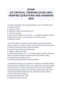 ATI Critical Thinking Exam Questions & Answers 2026&sol;2027 &vert; Verified Study Guide
