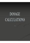 Dosage Calculations PPT Questions & Answers 2026&sol;2027 &vert; Nursing Medication Math Study Guide