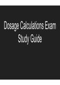 Dosage Calculations Questions & Answers 2026&sol;2027 &vert; Nursing Medication Math Study Guide