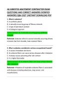 AK Asbestos Abatement Contractor Exam Questions and Correct Answers