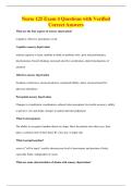 Nurse 125 Exam 4 Questions with Verified&NewLine;Correct Answers