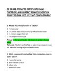 AK Boiler Operator Certificate Exam Questions and Correct Answers