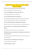 NURS 125 Exam 1 Questions with Verified&NewLine;Correct Answers