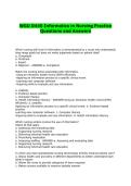 WGU D440 Informatics in Nursing Practice Questions and Answers&NewLine;&NewLine;